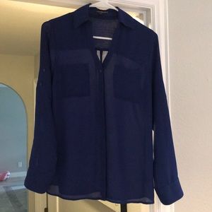 Silk button up blouse